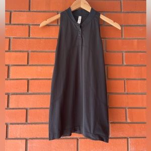 LULULEMON Women's Black Button Up Tank Top size 6